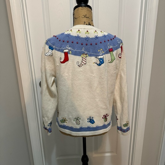Vintage Holiday Stocking Cardigan - Picture 6 of 9
